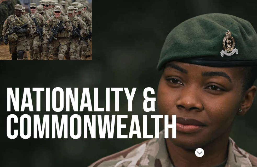 British Army Commonwealth Citizen's Recruitment