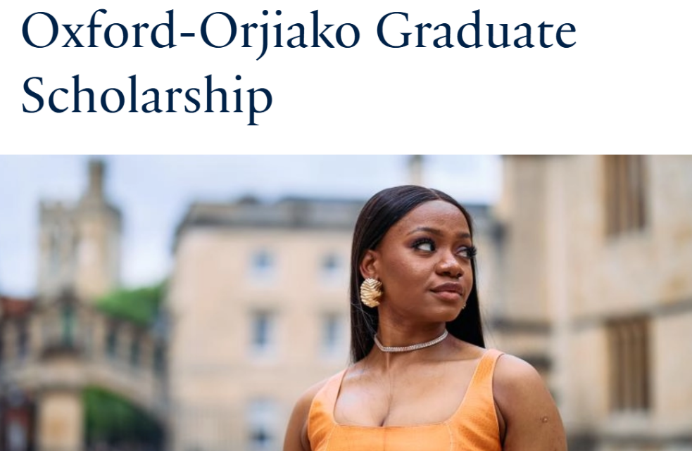 Fully Funded Oxford-Orjiako Scholarship 2025